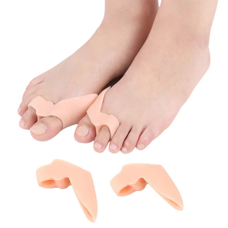 1Pair Silicone Toes Separator Bunion Bone Ectropion Adjuster Toes Outer Appliance Foot Care Tools Hallux Valgus Corrector - Slobuy