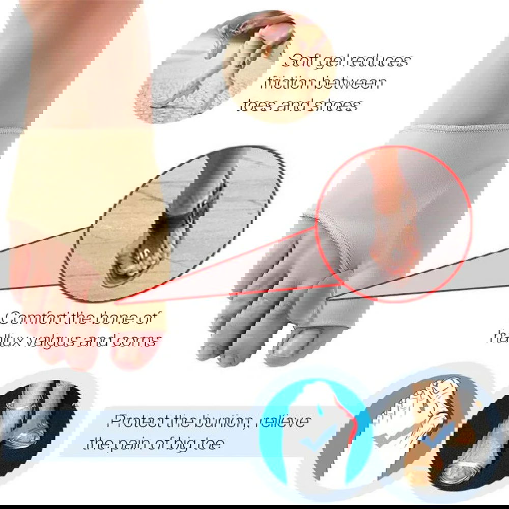 1Pair Toe Separator Hallux Valgus Bunion Corrector Hammer Toe Straightener Foot Pain Relief Orthopedic Pedicure Tools Foot Care - Slobuy