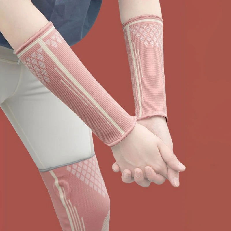 1Pair Volleyball Compression Sleeves Volleyball Arm Sleeves Forearm Sleeve Arm Guards for Men Women Teens - Slobuy