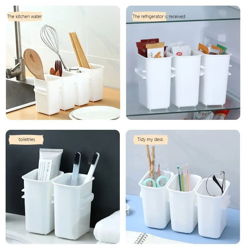 1Pairs White Refrigerator Food Classification Storage Box Household Freezer Side Door Kitchen Refrigerator Food Preservation Box - Slobuy