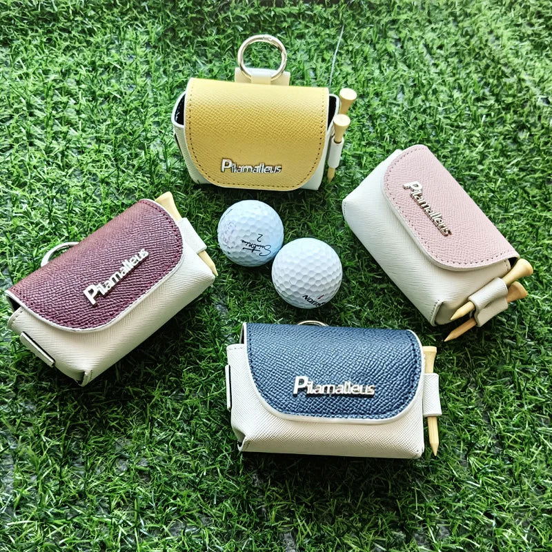 1Pc Mini Golf Ball Bag Golf Waist Bag Portable Multi Style Storage  with 2 Tees Holder Golf Accessory Supplies - Slobuy