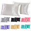 1Pc Queen Satin Silk Pillowcase Pillow Case Cover Home Bedding Smoothy Pillow Rectangle Bedding Pillow - Slobuy