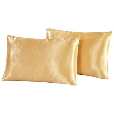 1Pc Queen Satin Silk Pillowcase Pillow Case Cover Home Bedding Smoothy Pillow Rectangle Bedding Pillow - Slobuy
