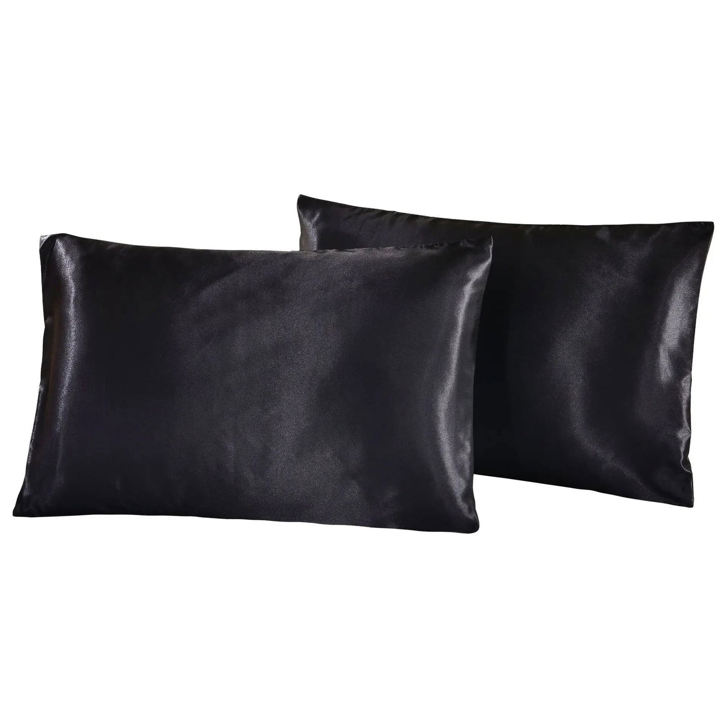 1Pc Queen Satin Silk Pillowcase Pillow Case Cover Home Bedding Smoothy Pillow Rectangle Bedding Pillow - Slobuy