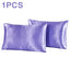 1Pc Queen Satin Silk Pillowcase Pillow Case Cover Home Bedding Smoothy Pillow Rectangle Bedding Pillow - Slobuy