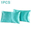 1Pc Queen Satin Silk Pillowcase Pillow Case Cover Home Bedding Smoothy Pillow Rectangle Bedding Pillow - Slobuy