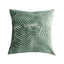 1Pc Velvet Leaf Throw Pillow Covers, Modern Square Decorative Pillowcase, Neutral Palm Cushion Case for Sofa Couch 18 x 18 Inch - Slobuy