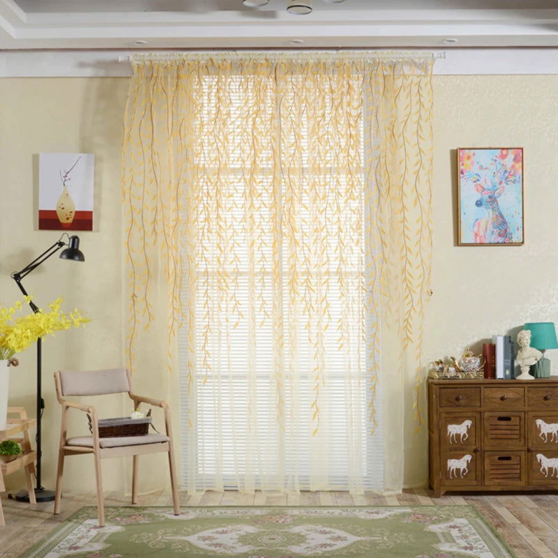 1Pc Voile Solid Sheer Gordijnen Window Curtains For Living Room Bedroom Window Screening Panel Tulle Curtains Rideaux - Slobuy