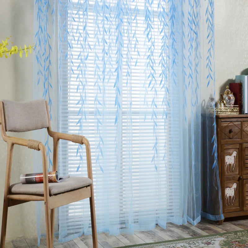 1Pc Voile Solid Sheer Gordijnen Window Curtains For Living Room Bedroom Window Screening Panel Tulle Curtains Rideaux - Slobuy