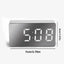 1Pc White LED Mirror Table Clock Snooze Display Time Night Light Desktop USB Alarm Clock Home Decor - Slobuy