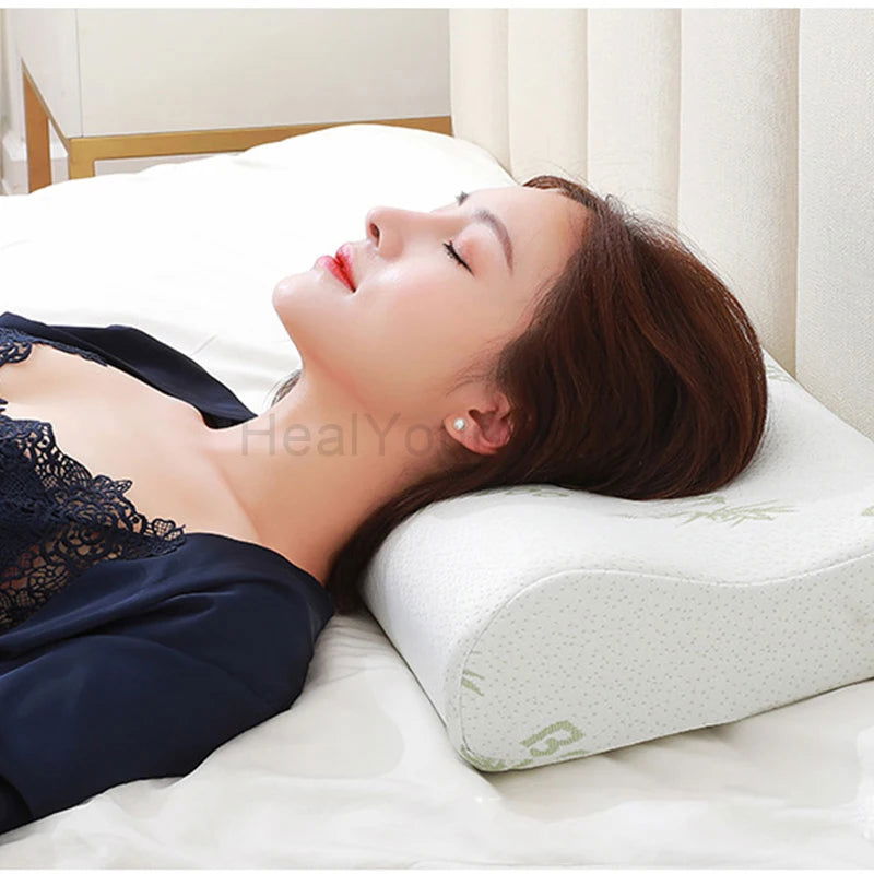 1Pcs Bamboo Pillows Memory Foam Bedding Pillow for Sleeping Orthopedic Sleeping Beding Pillows Cervical Pillows Neck Protection - Slobuy