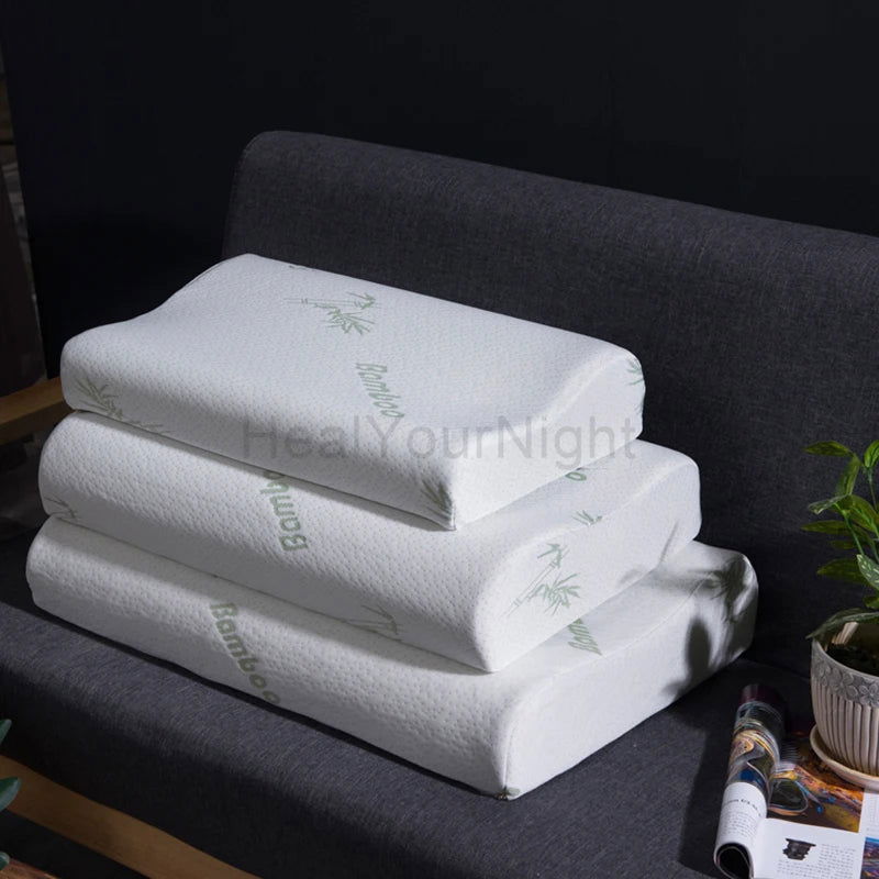 1Pcs Bamboo Pillows Memory Foam Bedding Pillow for Sleeping Orthopedic Sleeping Beding Pillows Cervical Pillows Neck Protection - Slobuy