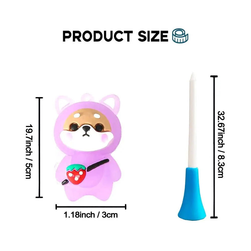 1Pcs Golf Rubber Tees With Flashing Light Cartoon Cute Prevent Loss Golf Ball Holder With Braided Rope Outdoor Golf Accessory - Slobuy