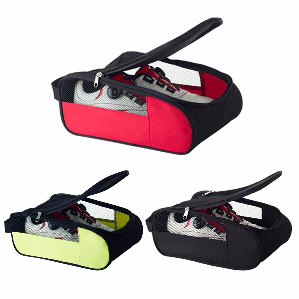 1Pcs Golf Shoes Bag Portable Zipped Sports Bag Shoe Case Breathable Golf Shoe Bag - Zippered Shoe Carrier Bags Case Pocket Pouch - Slobuy