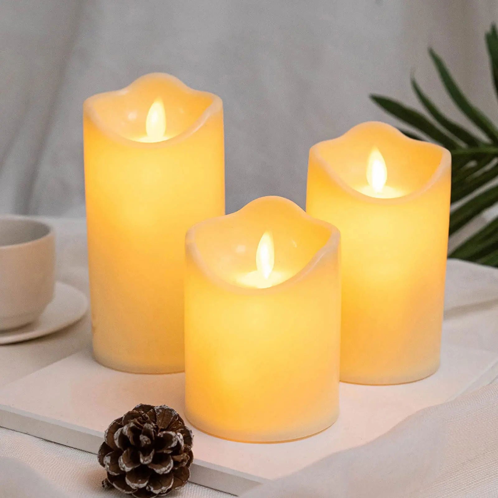 1Pcs Led Flameless Electric Candles Lamp Plastic LED Candle Battery Flickering Fake Tealight Candle for Hotel Wedding Decoration - Slobuy