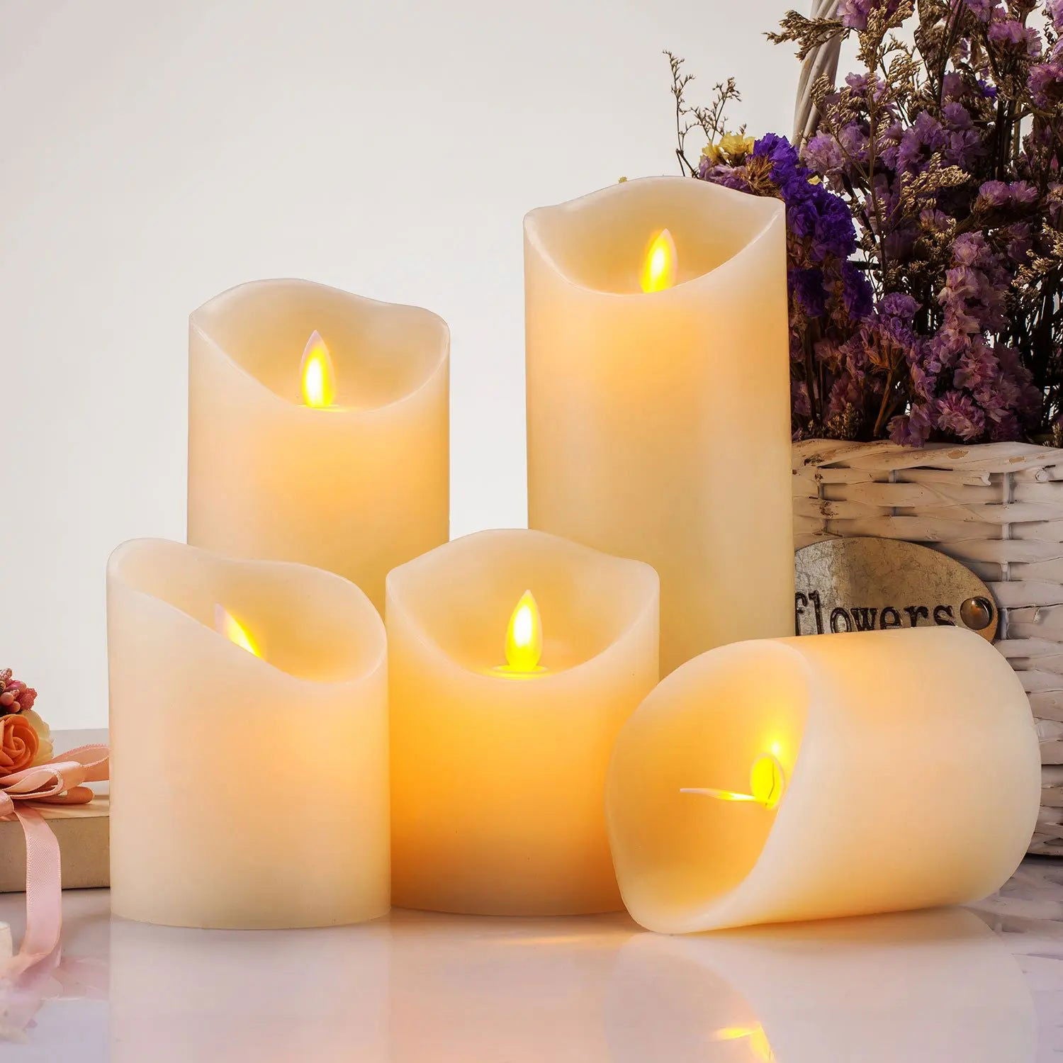 1Pcs Led Flameless Electric Candles Lamp Plastic LED Candle Battery Flickering Fake Tealight Candle for Hotel Wedding Decoration - Slobuy