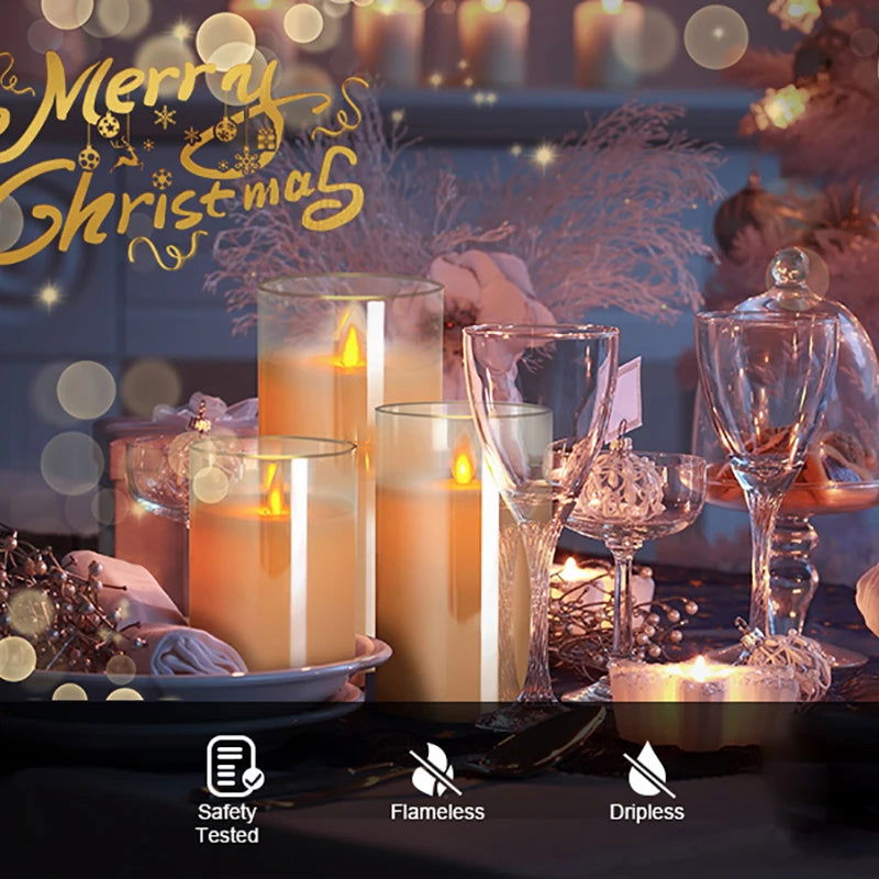 1Pcs Led Flameless Electric Candles Lamp Plastic LED Candle Battery Flickering Fake Tealight Candle for Hotel Wedding Decoration - Slobuy
