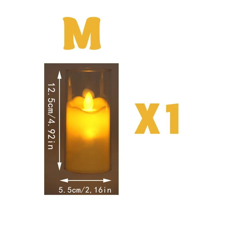 1Pcs Led Flameless Electric Candles Lamp Plastic LED Candle Battery Flickering Fake Tealight Candle for Hotel Wedding Decoration - Slobuy