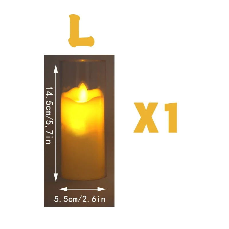 1Pcs Led Flameless Electric Candles Lamp Plastic LED Candle Battery Flickering Fake Tealight Candle for Hotel Wedding Decoration - Slobuy