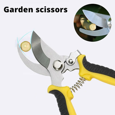1Pcs Pruner Garden Scissors Professional Sharp Bypass Pruning Shears Tree Trimmers Secateurs Hand Clippers Garden Beak Scissors - Slobuy