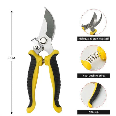 1Pcs Pruner Garden Scissors Professional Sharp Bypass Pruning Shears Tree Trimmers Secateurs Hand Clippers Garden Beak Scissors - Slobuy