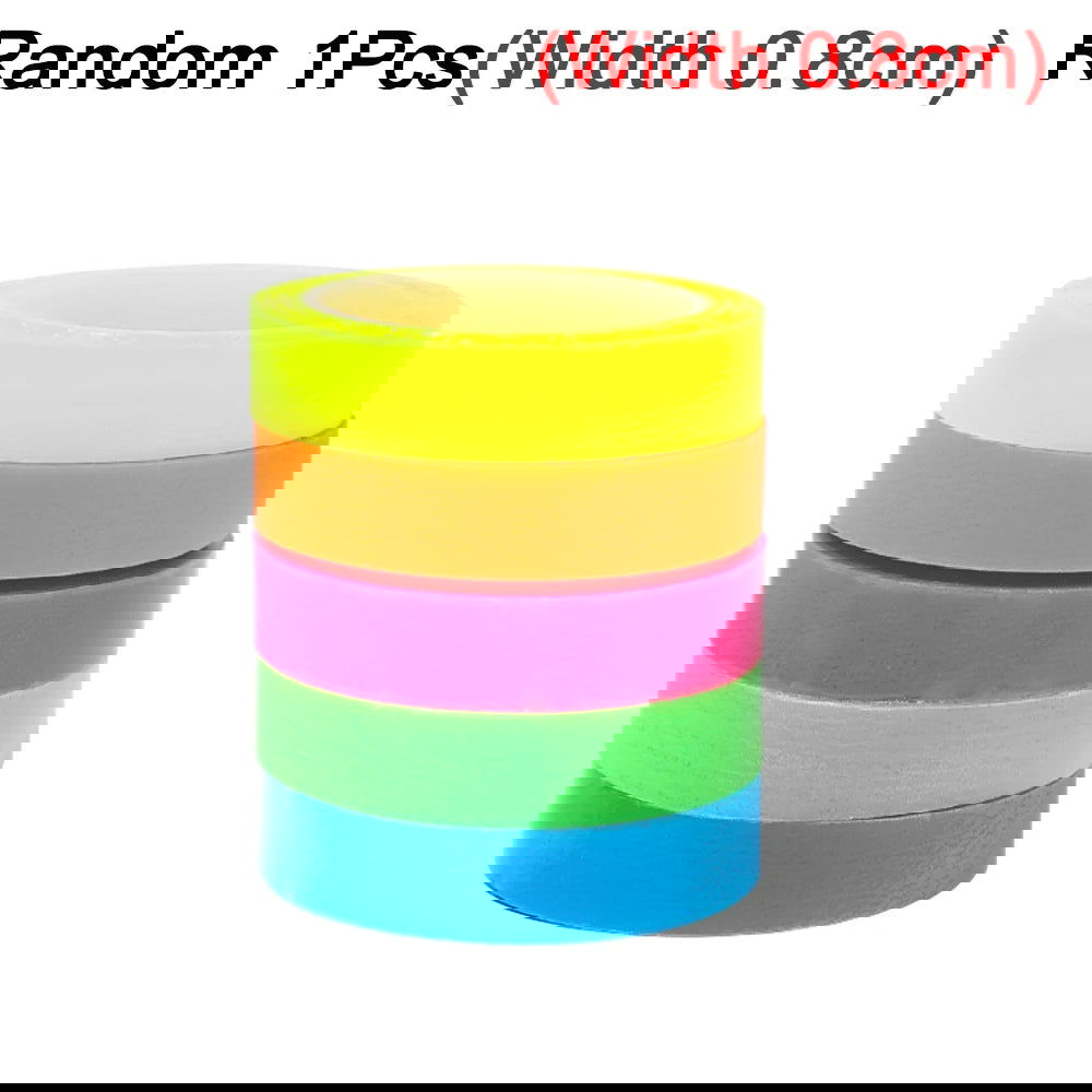 10/1Roll Marking Stickers Transparent Fluorescent Tape Index Tabs Taking Note Label Children Gift School Office Highlighter Tape - Slobuy
