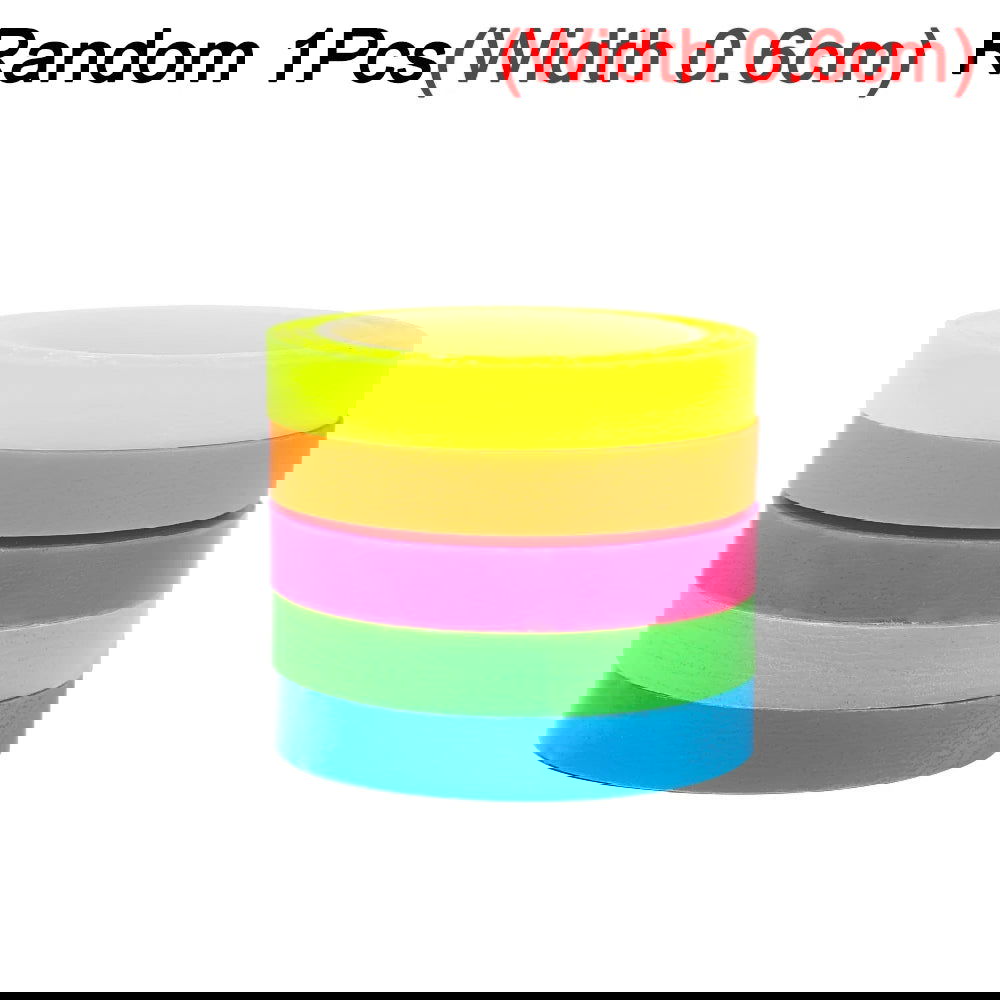 10/1Roll Marking Stickers Transparent Fluorescent Tape Index Tabs Taking Note Label Children Gift School Office Highlighter Tape - Slobuy