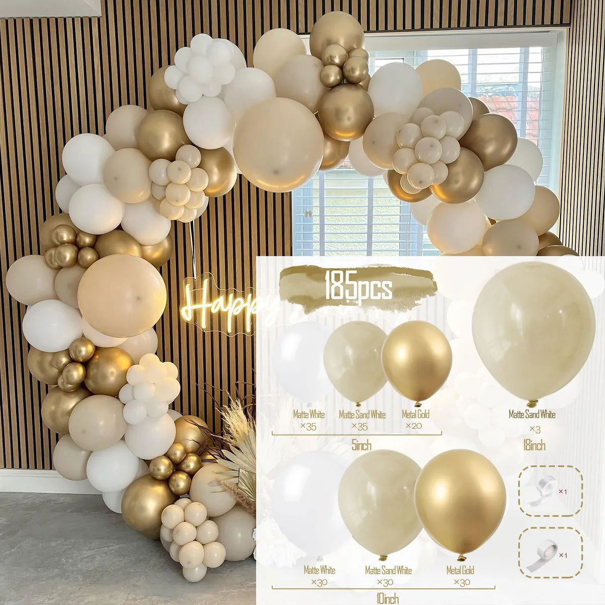 1Set Coffee Brown Balloon Garland Arch Kit Latex Balloon Globos Birthday Party Decoration Wedding Party Kid Baby Shower Supplies - Slobuy