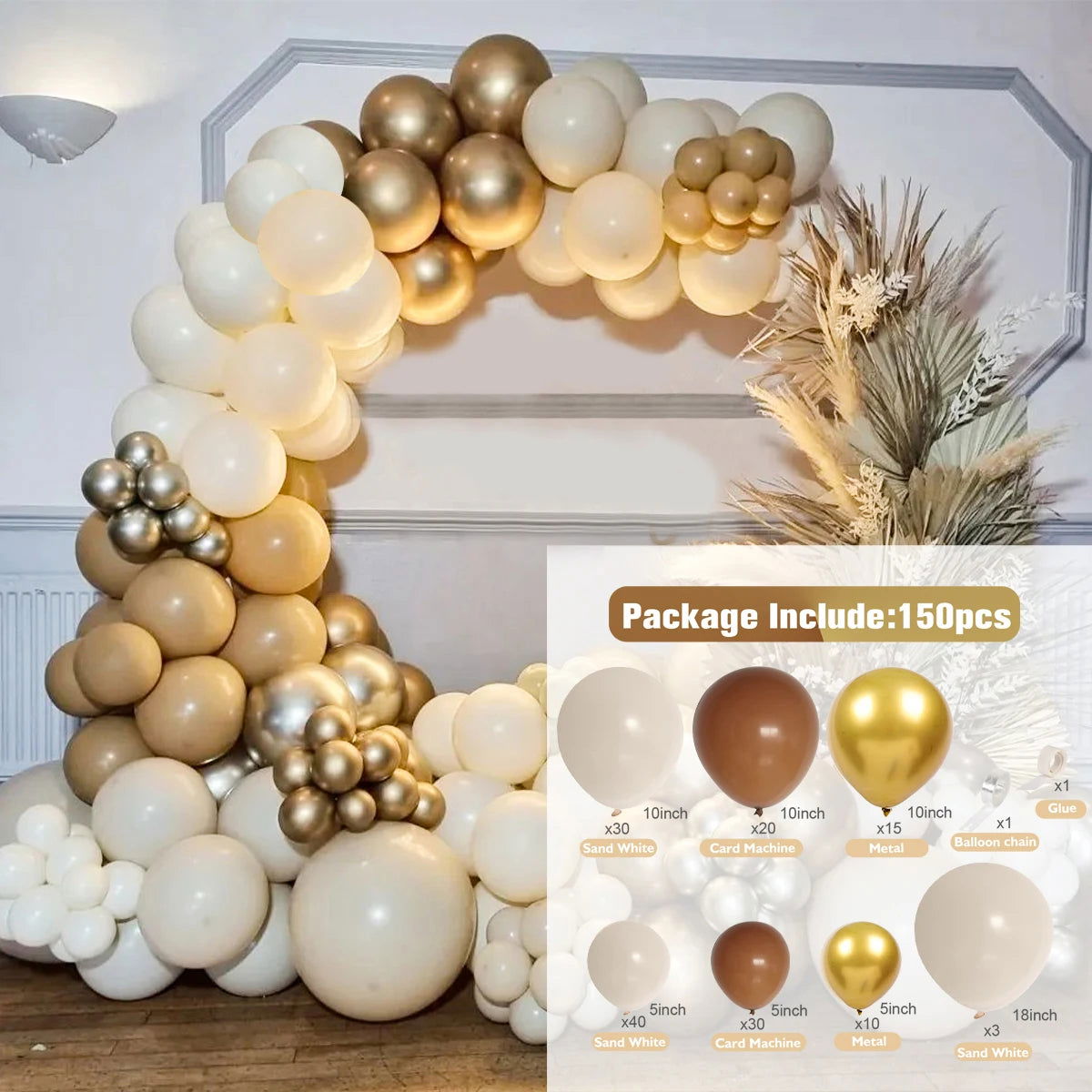 1Set Coffee Brown Balloon Garland Arch Kit Latex Balloon Globos Birthday Party Decoration Wedding Party Kid Baby Shower Supplies - Slobuy
