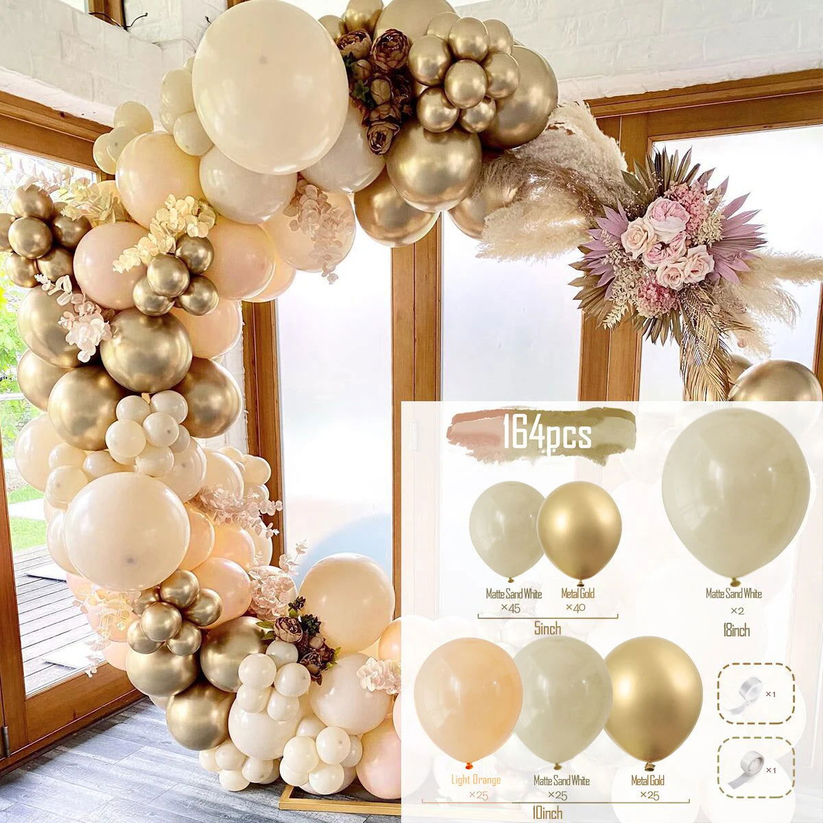 1Set Coffee Brown Balloon Garland Arch Kit Latex Balloon Globos Birthday Party Decoration Wedding Party Kid Baby Shower Supplies - Slobuy