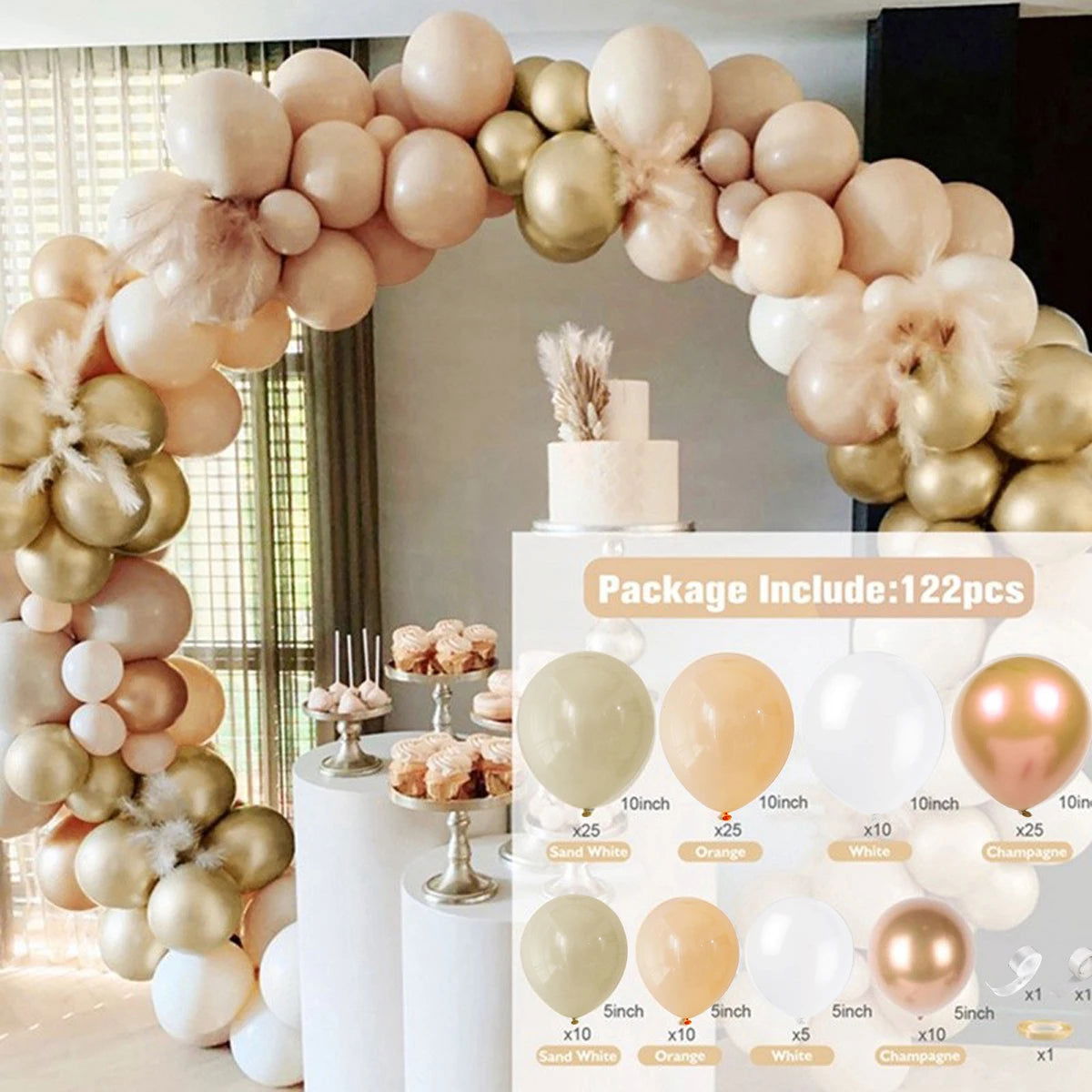 1Set Coffee Brown Balloon Garland Arch Kit Latex Balloon Globos Birthday Party Decoration Wedding Party Kid Baby Shower Supplies - Slobuy