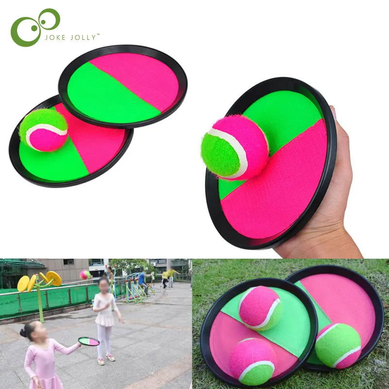1Set Kids Sucker Sticky Ball Toy Outdoor Sports Catch Ball Game Set Throw And Catch Parent-Child Interactive Outdoor Toys - Slobuy