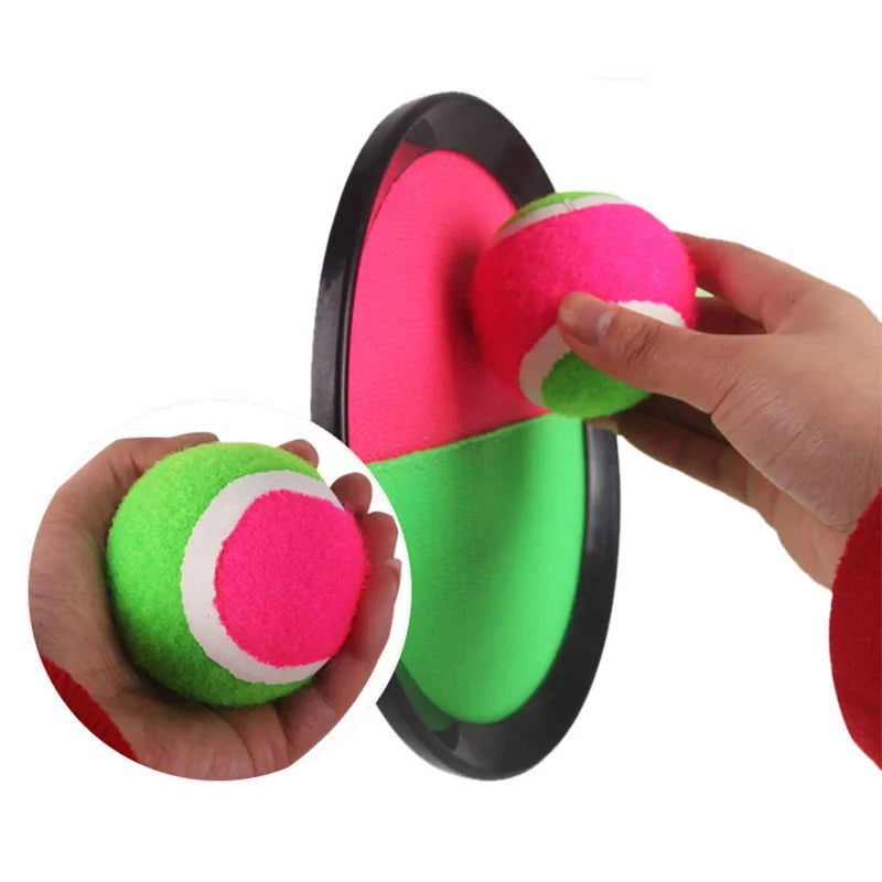 1Set Kids Sucker Sticky Ball Toy Outdoor Sports Catch Ball Game Set Throw And Catch Parent-Child Interactive Outdoor Toys - Slobuy