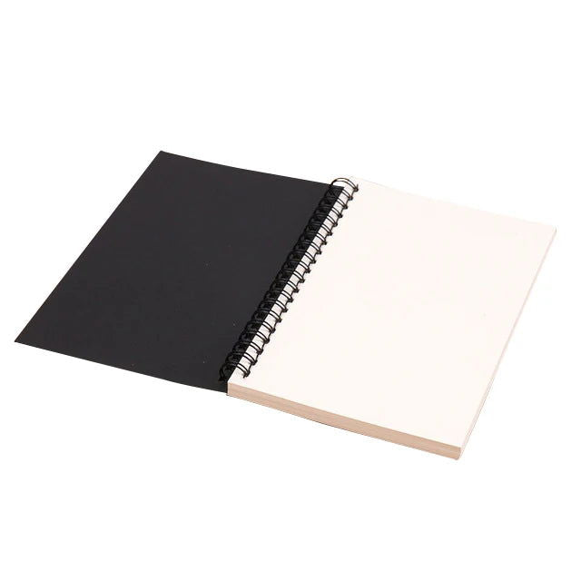 1 Book Retro Spiral Coil Kraft Paper Notebook Sketchbook Painting Diary Drawing Painting Graffiti Office School Stationery - Slobuy