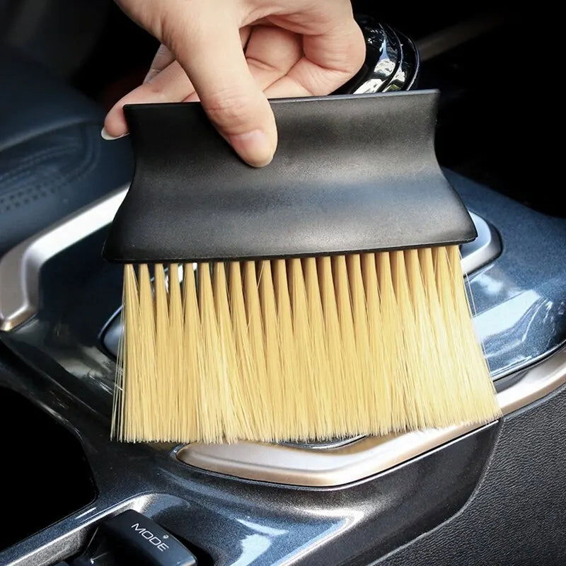 1 Dust Removal Brush Air Conditioner Outlet Car Wash Dust Artifact Dust Removal Brush Cleaning Tooel Soft Brush Car Supp - Slobuy