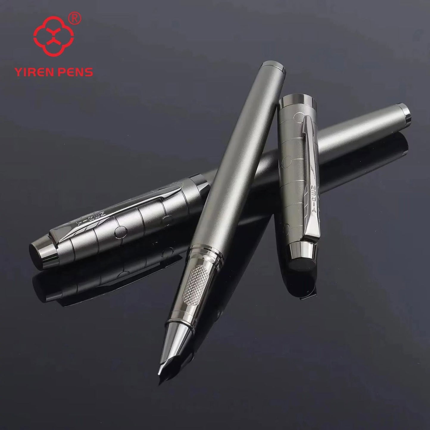 1 PC Fountain Pen, Professional Gunmetal Metal Pen, Stylish and Sturdy,Distinguished, Mechanical Feel,Metallic Touch,Luxury Pen - Slobuy