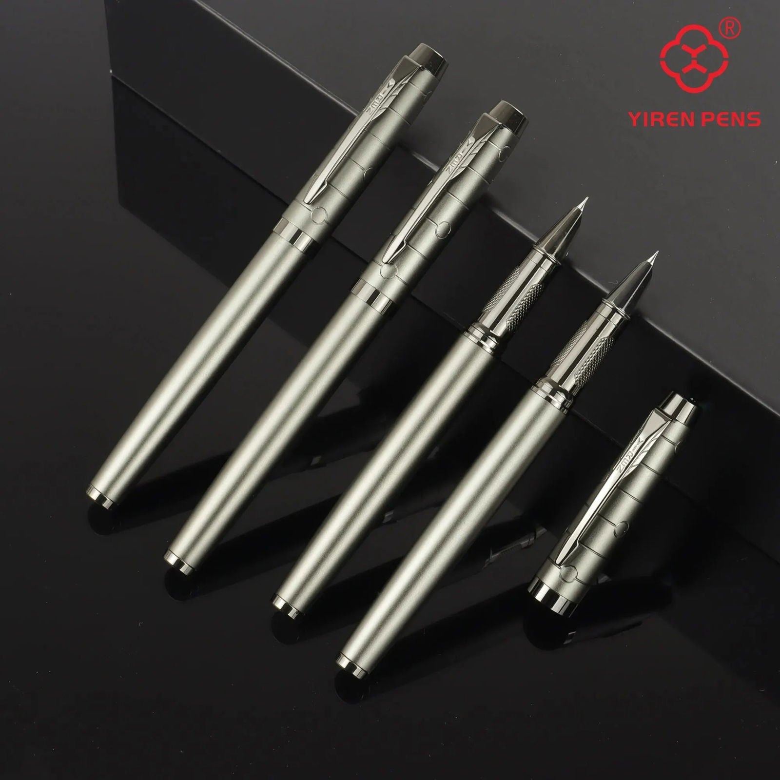 1 PC Fountain Pen, Professional Gunmetal Metal Pen, Stylish and Sturdy,Distinguished, Mechanical Feel,Metallic Touch,Luxury Pen - Slobuy