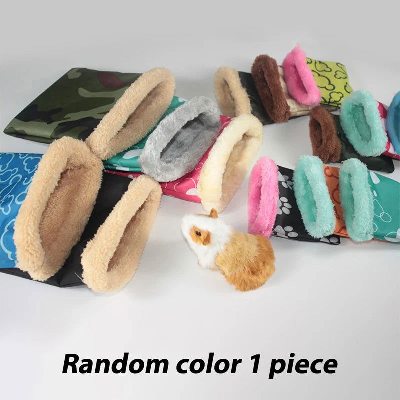 1 PC Random Color Small Pet Hamster Guinea Pig Small Nest Pet Hedgehog Squirrel Hamster Bed Comfortable Warm House for Winter - Slobuy
