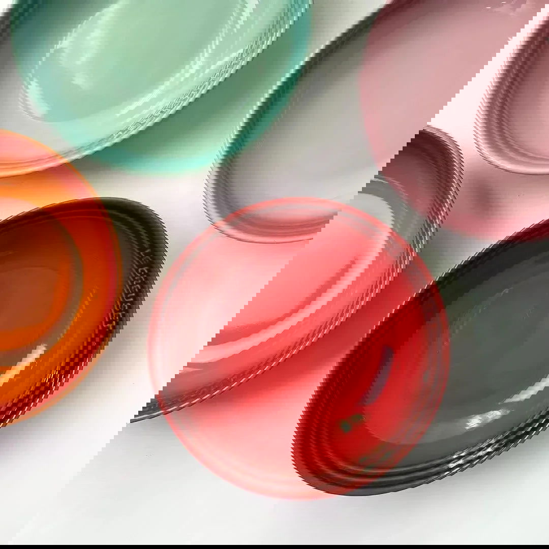 1 Pack Ceramic Dinner Plate,7 inches Porcelain Soup Bowl,Dessert Salad Food Dish,Kitchen Serving Tray,Colorful Deep Tableware - Slobuy