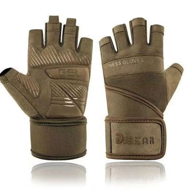 1 Pair Bodybuilding Gym Gloves for Men Women Weightlifting Dumbbell Training Anti-Slip Fitness Gloves Crossfit Workout Exercise - Slobuy