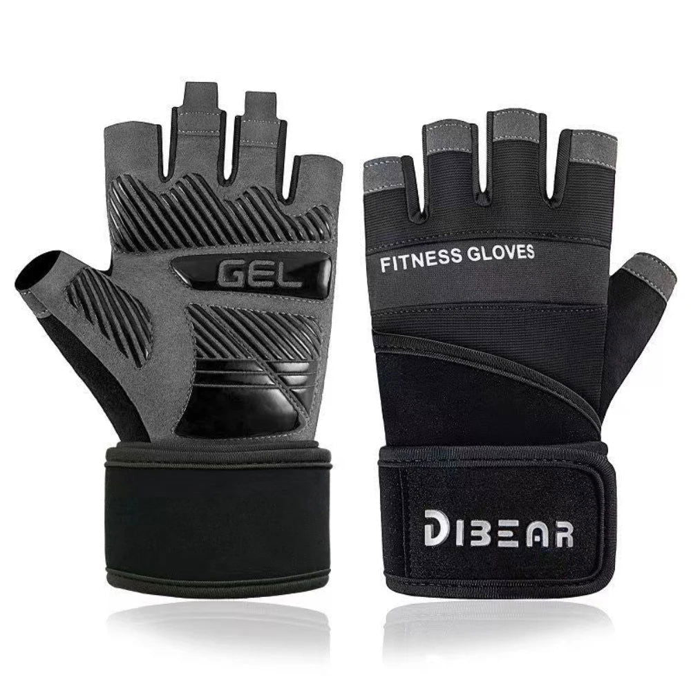 1 Pair Bodybuilding Gym Gloves for Men Women Weightlifting Dumbbell Training Anti-Slip Fitness Gloves Crossfit Workout Exercise - Slobuy