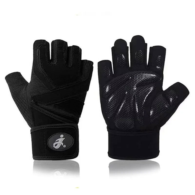 1 Pair Bodybuilding Gym Gloves for Men Women Weightlifting Dumbbell Training Anti-Slip Fitness Gloves Crossfit Workout Exercise - Slobuy