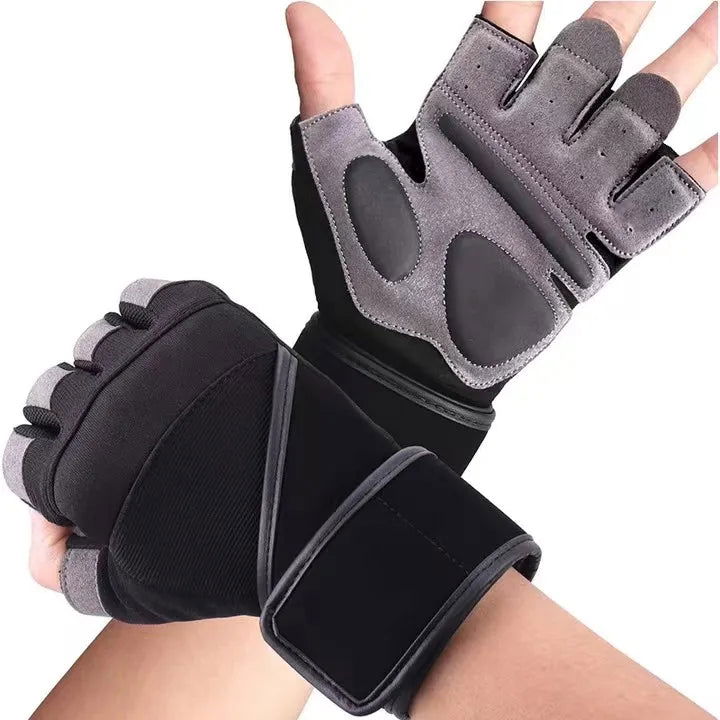 1 Pair Bodybuilding Gym Gloves for Men Women Weightlifting Dumbbell Training Anti-Slip Fitness Gloves Crossfit Workout Exercise - Slobuy