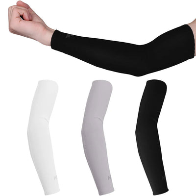1 Pair Compression Sports Arm Sleeve Basketball Cycling Arm Warmer Summer Running Tennis UV Protection Volleyball Bands - Slobuy