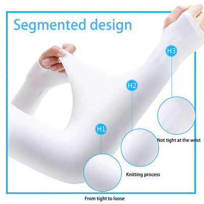1 Pair Compression Sports Arm Sleeve Basketball Cycling Arm Warmer Summer Running Tennis UV Protection Volleyball Bands - Slobuy