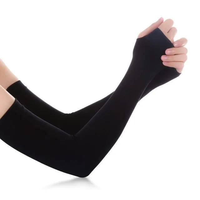 1 Pair Compression Sports Arm Sleeve Basketball Cycling Arm Warmer Summer Running Tennis UV Protection Volleyball Bands - Slobuy
