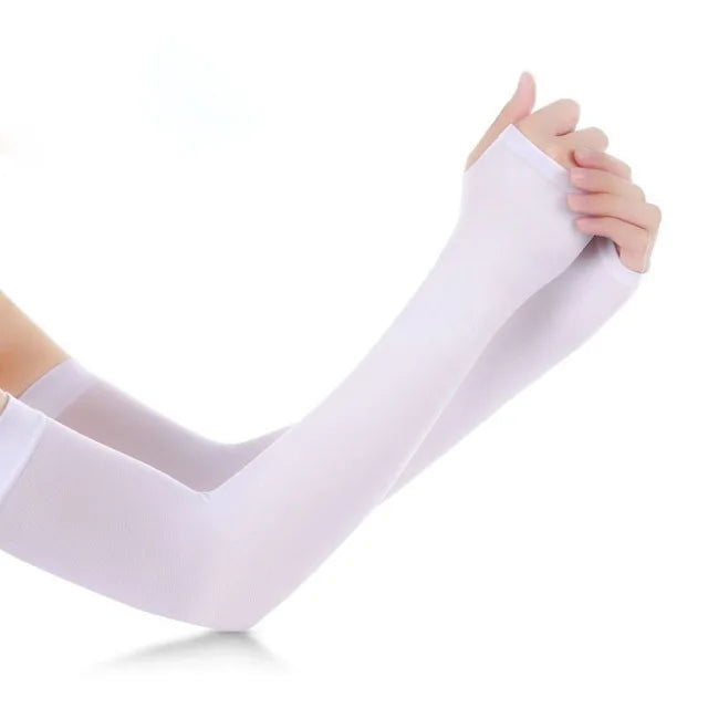 1 Pair Compression Sports Arm Sleeve Basketball Cycling Arm Warmer Summer Running Tennis UV Protection Volleyball Bands - Slobuy