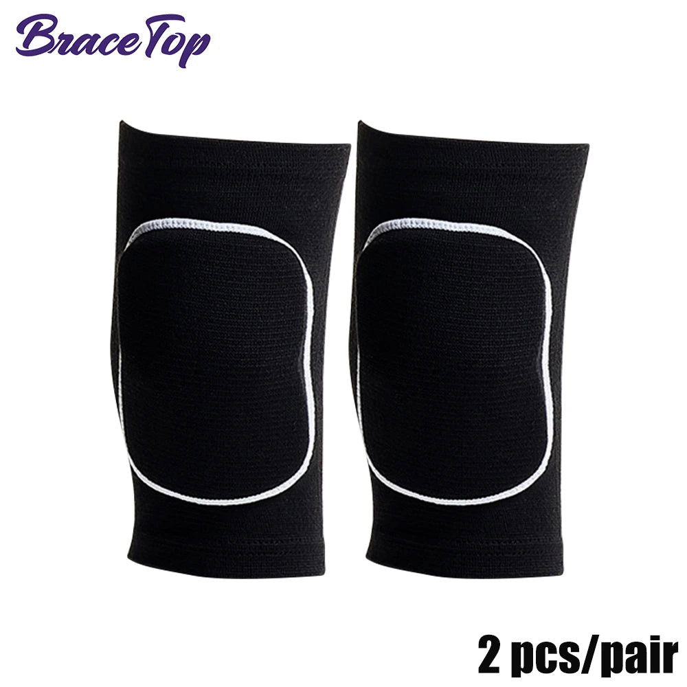 1 Pair Sports Knee Pads Adults Kid Dance Knee Protector Elastic Thicken Sponge Knees Brace Support for Gym Yoga Workout Training - Slobuy