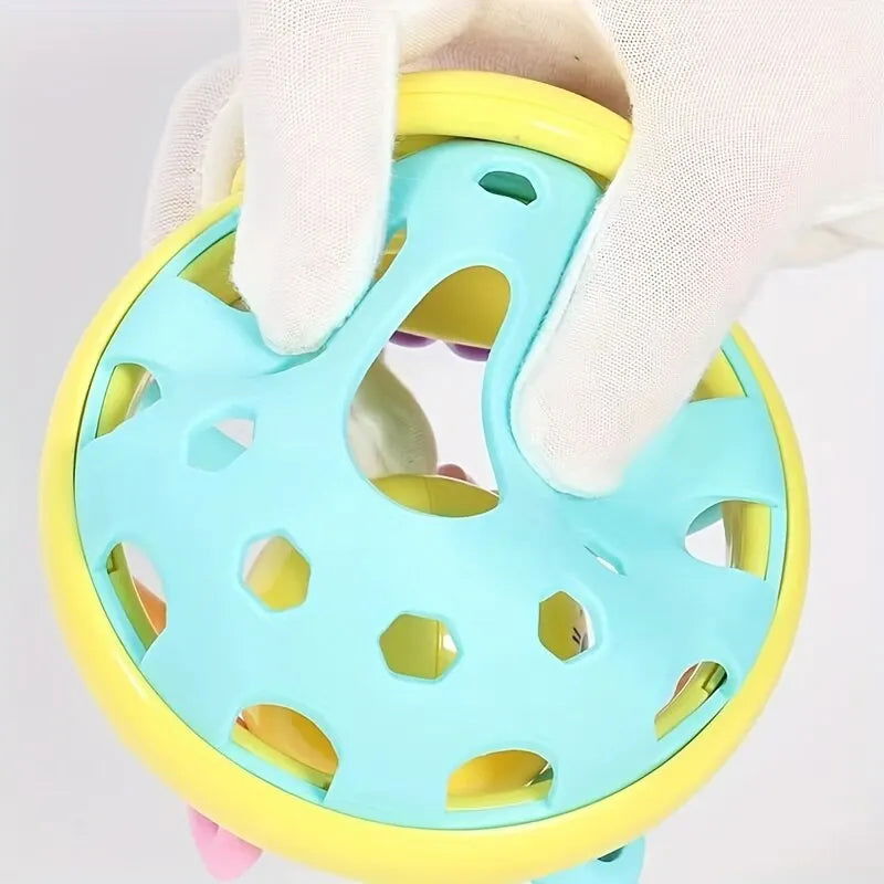 1 Pc 10cm Baby Toy Catch Ball Bendy Baby Walker Rattles Develop Intelligence Ball 0-12 Months Plastic Bell Rattle Doll - Slobuy