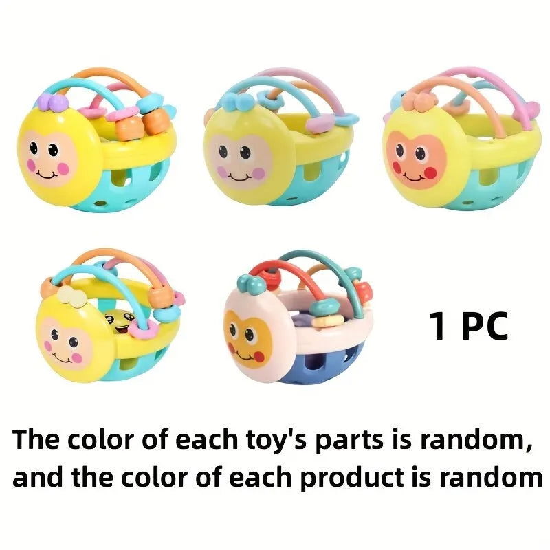 1 Pc 10cm Baby Toy Catch Ball Bendy Baby Walker Rattles Develop Intelligence Ball 0-12 Months Plastic Bell Rattle Doll - Slobuy